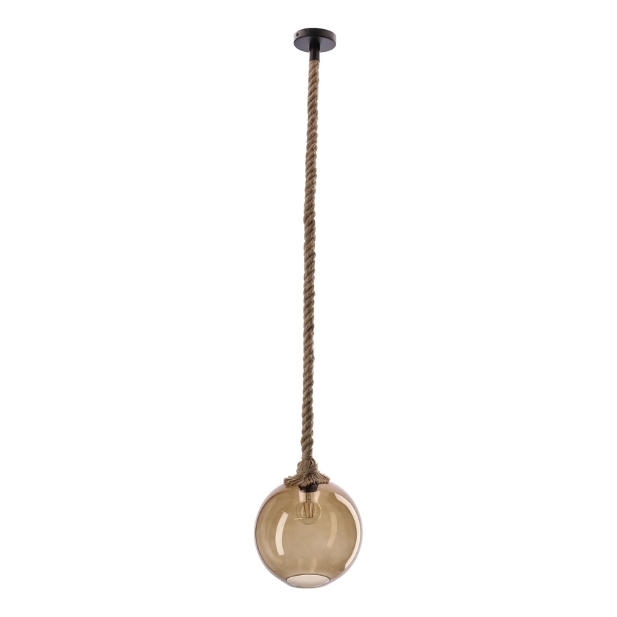 Suspension SHEDON 1xE27/40W/230V beige fumé