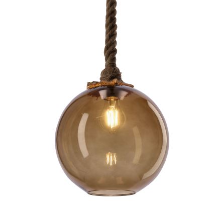 Suspension SHEDON 1xE27/40W/230V beige fumé