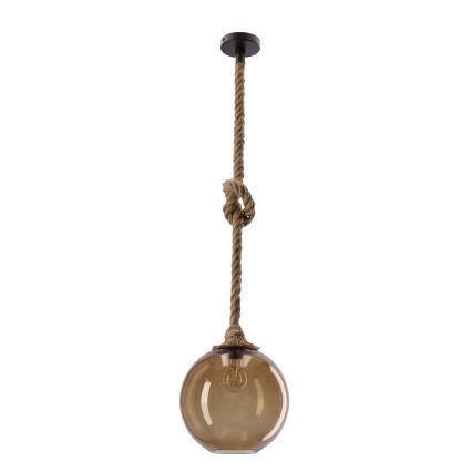 Suspension SHEDON 1xE27/40W/230V beige fumé