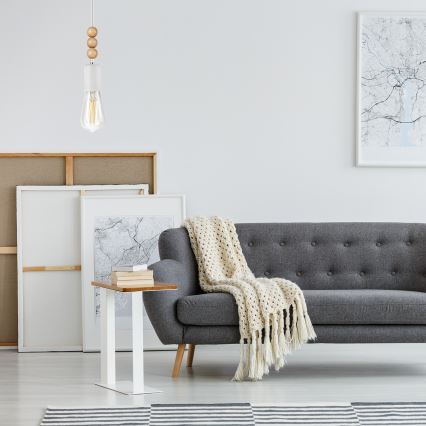 Suspension sur câble SIMON 1xE27/60W/230V hêtre