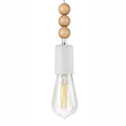 Suspension sur câble SIMON 1xE27/60W/230V hêtre
