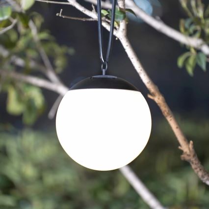 Suspension solaire KIARA LED/1,2V 600 mAh IP44 noir