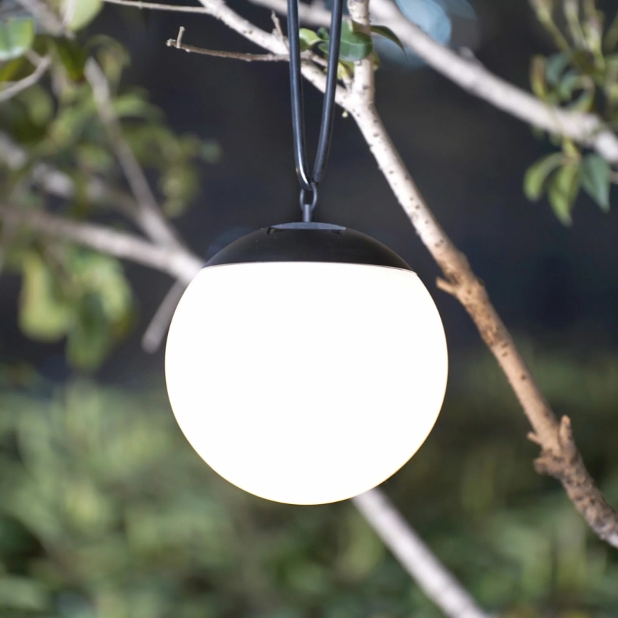 Suspension solaire KIARA LED/1,2V 600 mAh IP44 noir