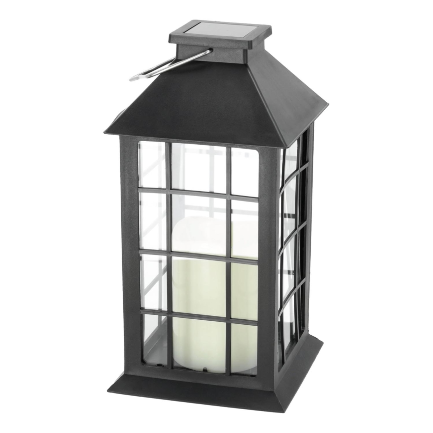 Suspension solaire LED/0,02W/1,2V 1xAA 2700K IP44 200 mAh noir