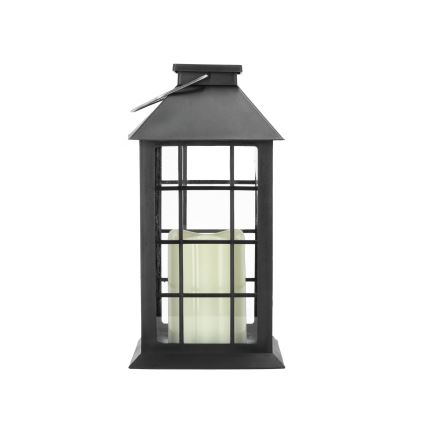 Suspension solaire LED/0,02W/1,2V 1xAA 2700K IP44 200 mAh noir