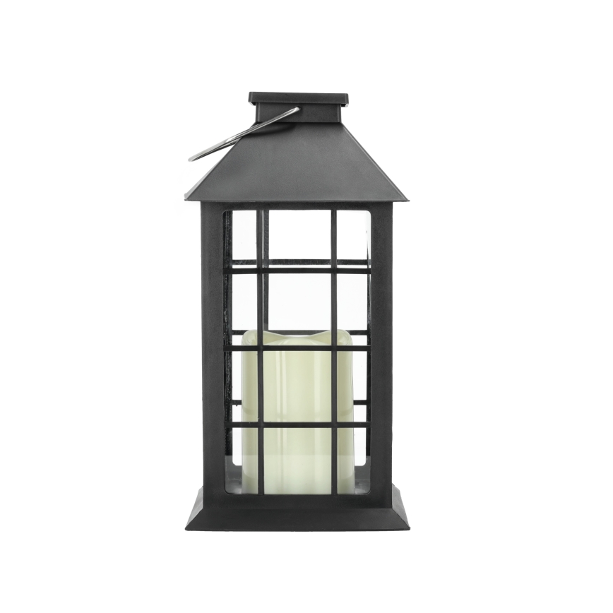 Suspension solaire LED/0,02W/1,2V 1xAA 2700K IP44 200 mAh noir