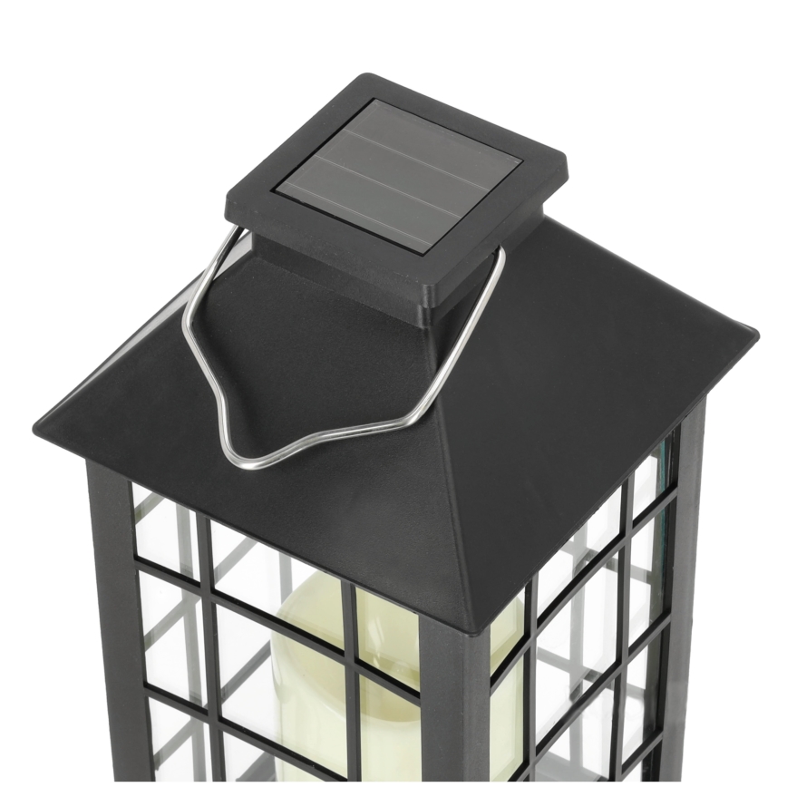 Suspension solaire LED/0,02W/1,2V 1xAA 2700K IP44 200 mAh noir