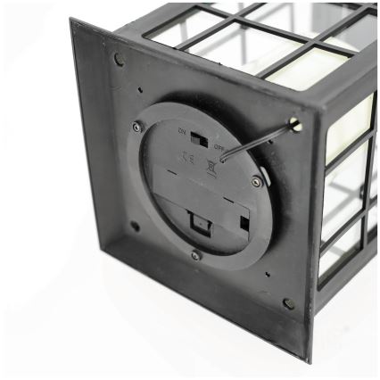 Suspension solaire LED/0,02W/1,2V 1xAA 2700K IP44 200 mAh noir