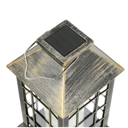 Suspension solaire LED/0,02W/1,2V 1xAA 2700K IP44 200 mAh patine