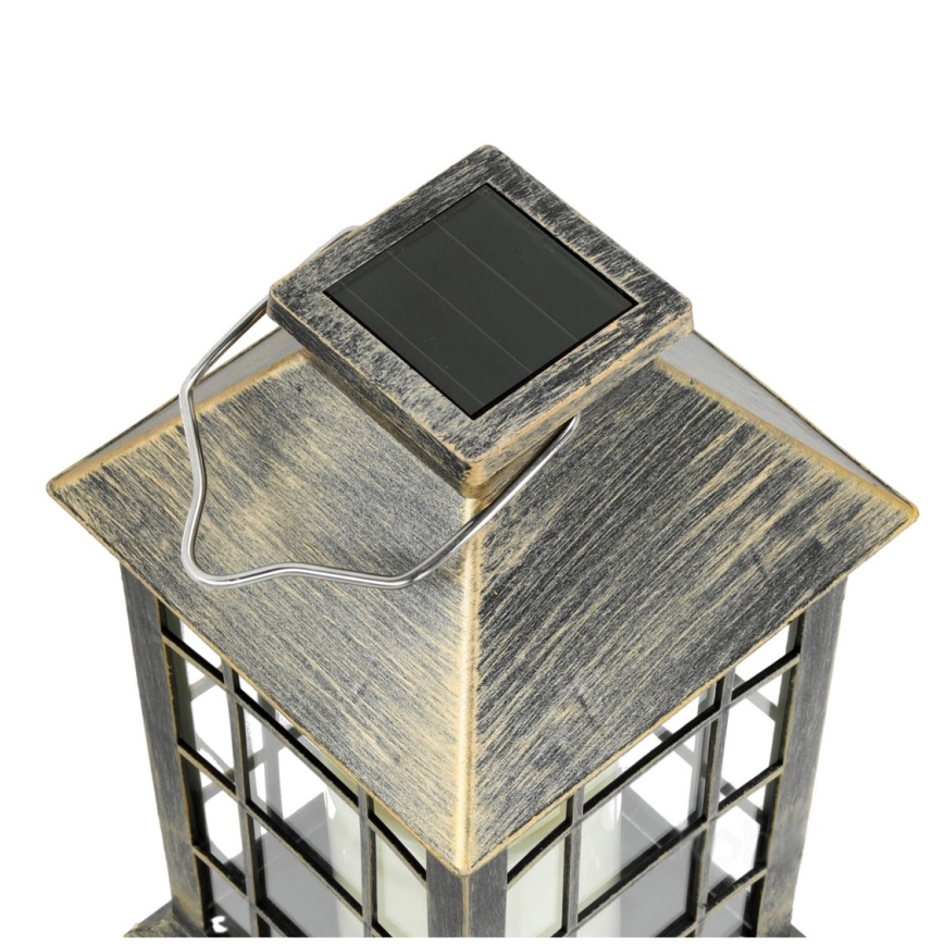 Suspension solaire LED/0,02W/1,2V 1xAA 2700K IP44 200 mAh patine