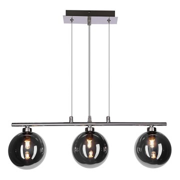 Suspension SOMUL 3xG9/20W/230V noir fumé