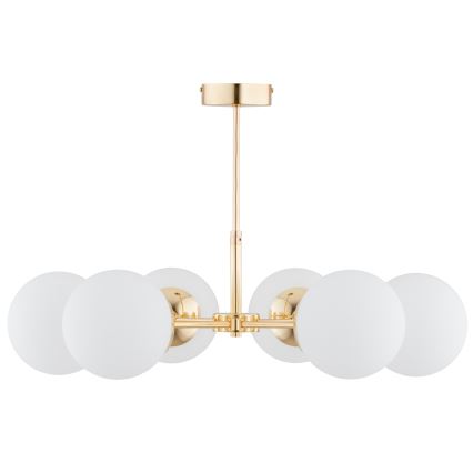 Suspension sur barre FOTON  6xE14/40W/230V blanche/dorée