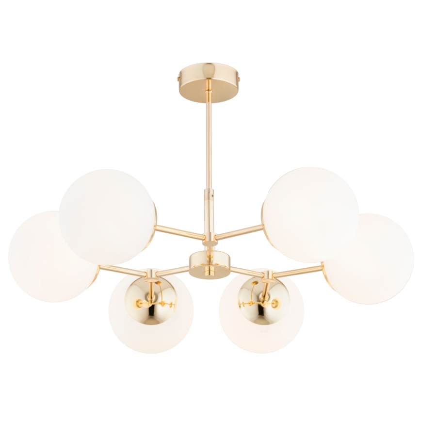 Suspension sur barre FOTON  6xE14/40W/230V blanche/dorée