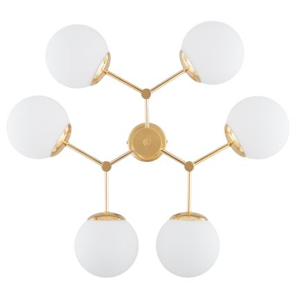 Suspension sur barre FOTON  6xE14/40W/230V blanche/dorée