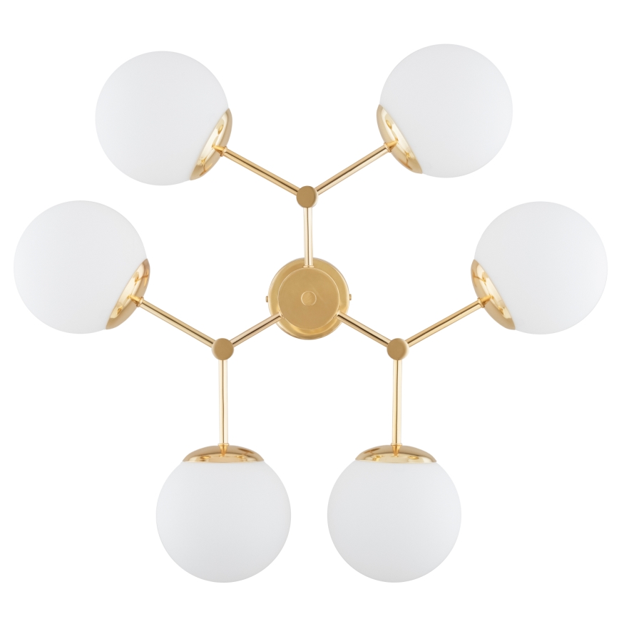 Suspension sur barre FOTON  6xE14/40W/230V blanche/dorée