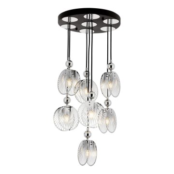 Suspension sur câble 7xE27/40W/230V chrome brillant