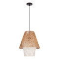 Suspension sur câble AFRICA 1xE27/40W/230V Ø 40 cm marron/crème