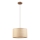 Suspension sur câble AIDA 1x E27/15W/230V Ø 35 cm chêne/raphia