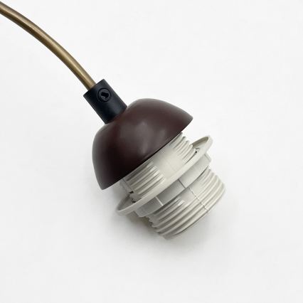 Suspension sur câble AIDA 1x E27/15W/230V Ø 35 cm chêne/raphia
