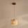 Suspension sur câble AIDA 1xE27/15W/230V Ø 25 cm chêne/rafia