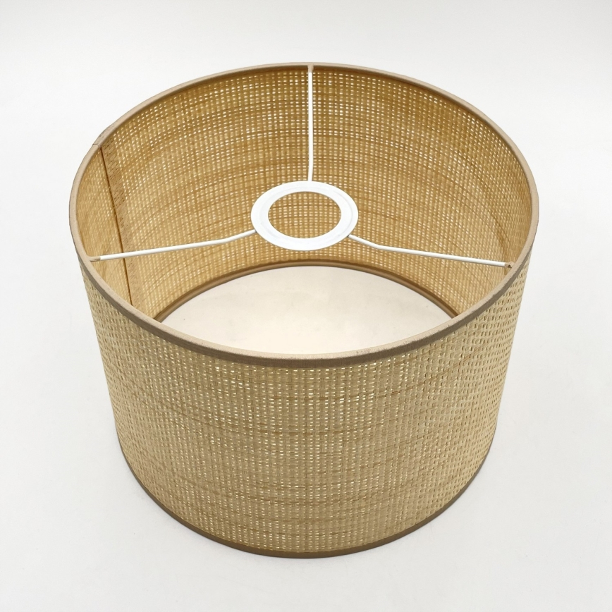 Suspension sur câble AIDA 1xE27/15W/230V Ø 25 cm chêne/rafia