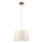 Suspension sur câble AIDA 1xE27/15W/230V Ø 35 cm chêne/crème