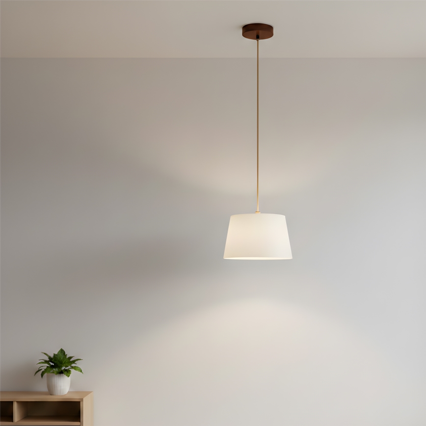 Suspension sur câble AIDA 1xE27/60W/230V Ø 25 cm chêne/marron/blanc