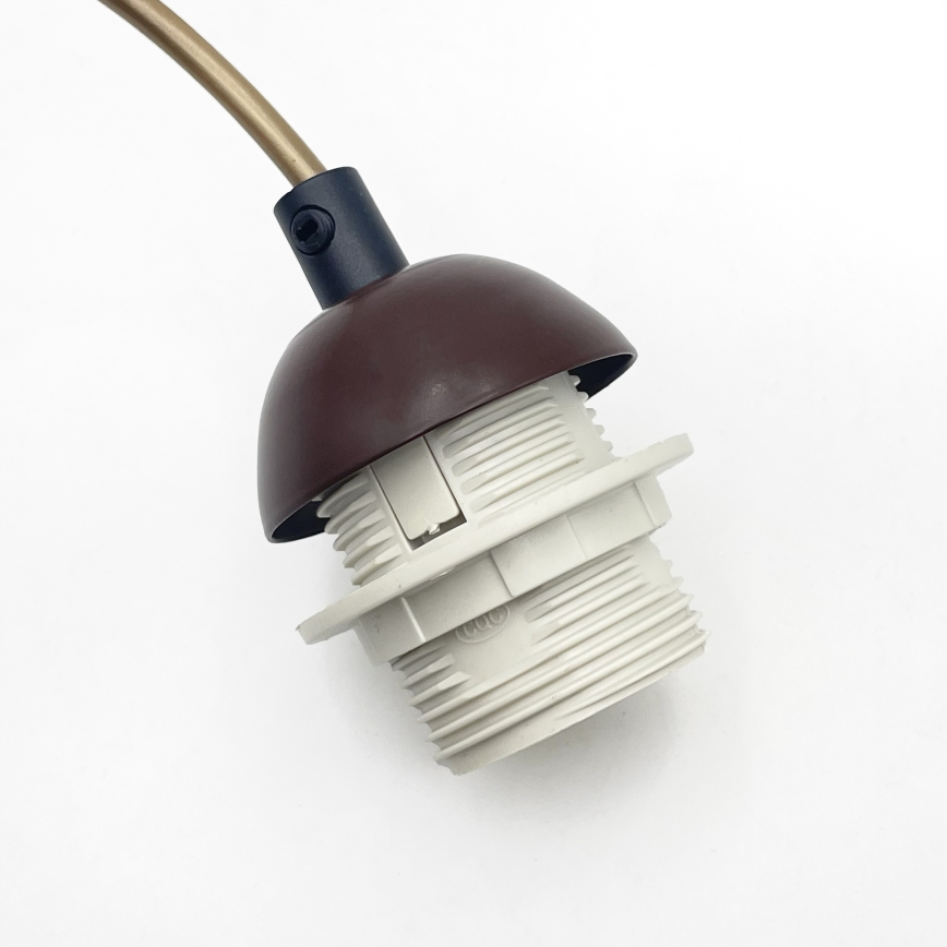 Suspension sur câble AIDA 1xE27/60W/230V Ø 25 cm chêne/marron/blanc