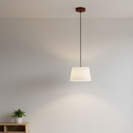 Suspension sur câble AIDA 1xE27/60W/230V Ø 25 cm chêne/noyer/blanc