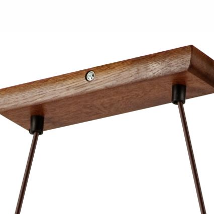 Suspension sur câble AIDA 2xE27/60W/230V chêne/noyer