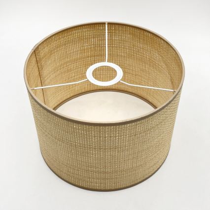Suspension sur câble AIDA 3xE27/15W/230V Ø 25 cm chêne/raphia