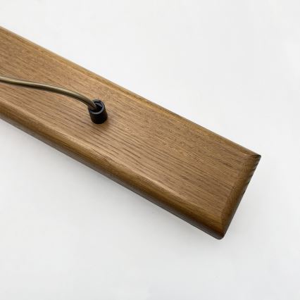 Suspension sur câble AIDA 3xE27/15W/230V Ø 25 cm chêne/raphia