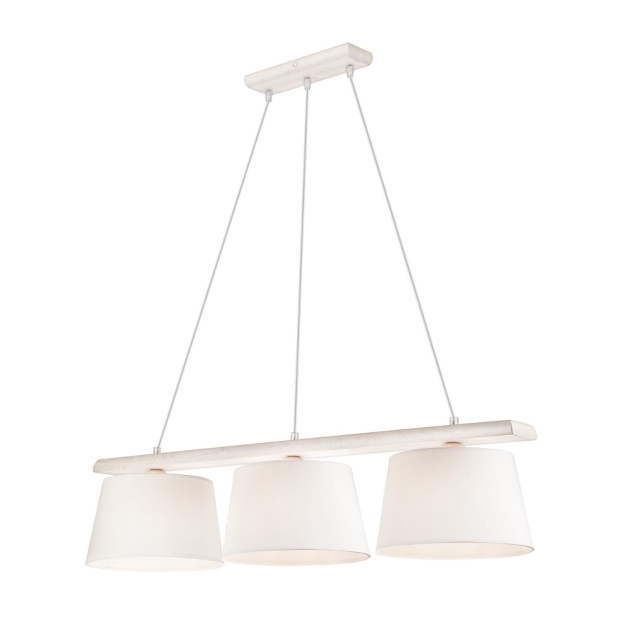Suspension sur câble AIDA 3xE27/60W/230V chêne