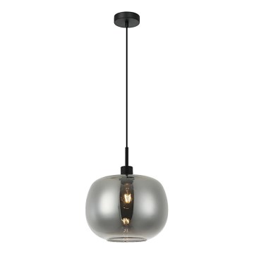 Suspension sur câble ALAN 1xE27/40W/230V noir fumé