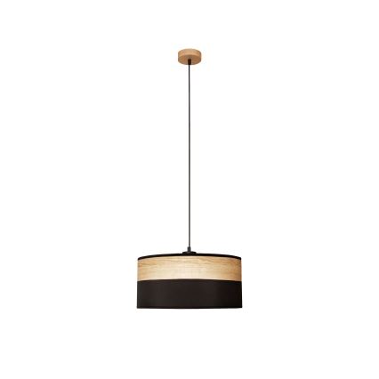 Suspension sur câble ALBA 1xE27/15W/230V Ø 40 cm noir/marron