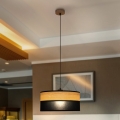 Suspension sur câble ALBA 1xE27/15W/230V Ø 45 cm noir/marron