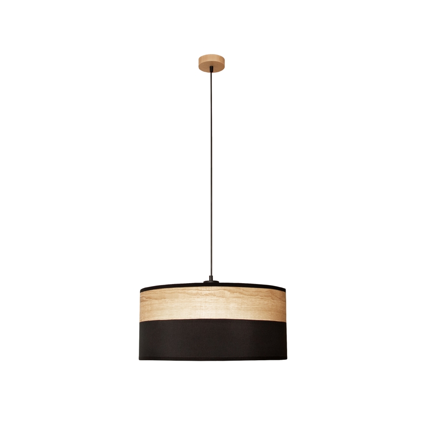 Suspension sur câble ALBA 1xE27/15W/230V Ø 45 cm noir/marron
