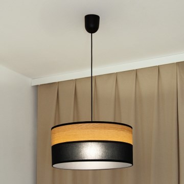 Suspension sur câble ALBA 1xE27/15W/230V Ø 45 cm noir/marron