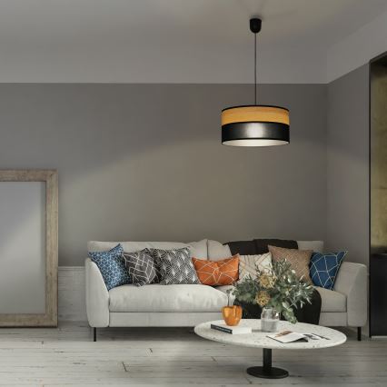 Suspension sur câble ALBA 1xE27/15W/230V Ø 45 cm noir/marron