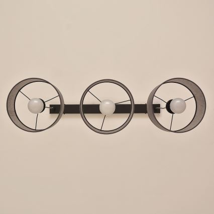 Suspension sur câble ALBA 3xE27/15W/230V grise