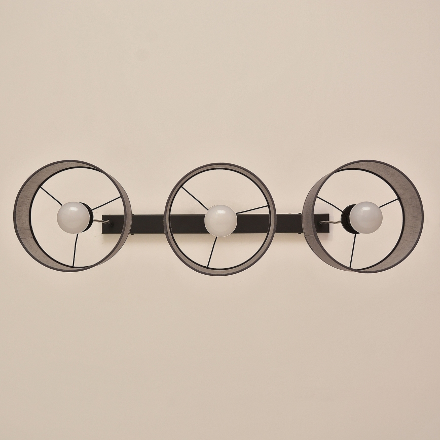 Suspension sur câble ALBA 3xE27/15W/230V grise