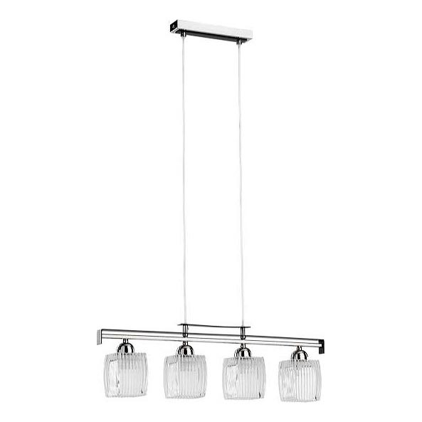 Suspension sur câble ALMA 4xE14/10W/230V, finition chrome brillant