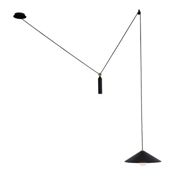 Suspension sur câble ALTO 1xE27/60W/230V noire