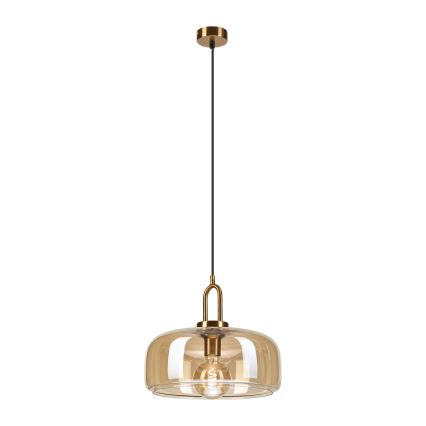 Suspension sur câble AMAYA 1xE27/15W/230V doré/beige fumé
