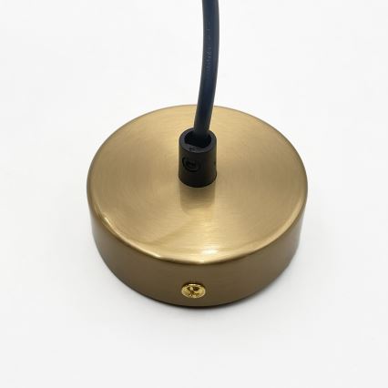 Suspension sur câble AMAYA 1xE27/15W/230V doré/beige fumé