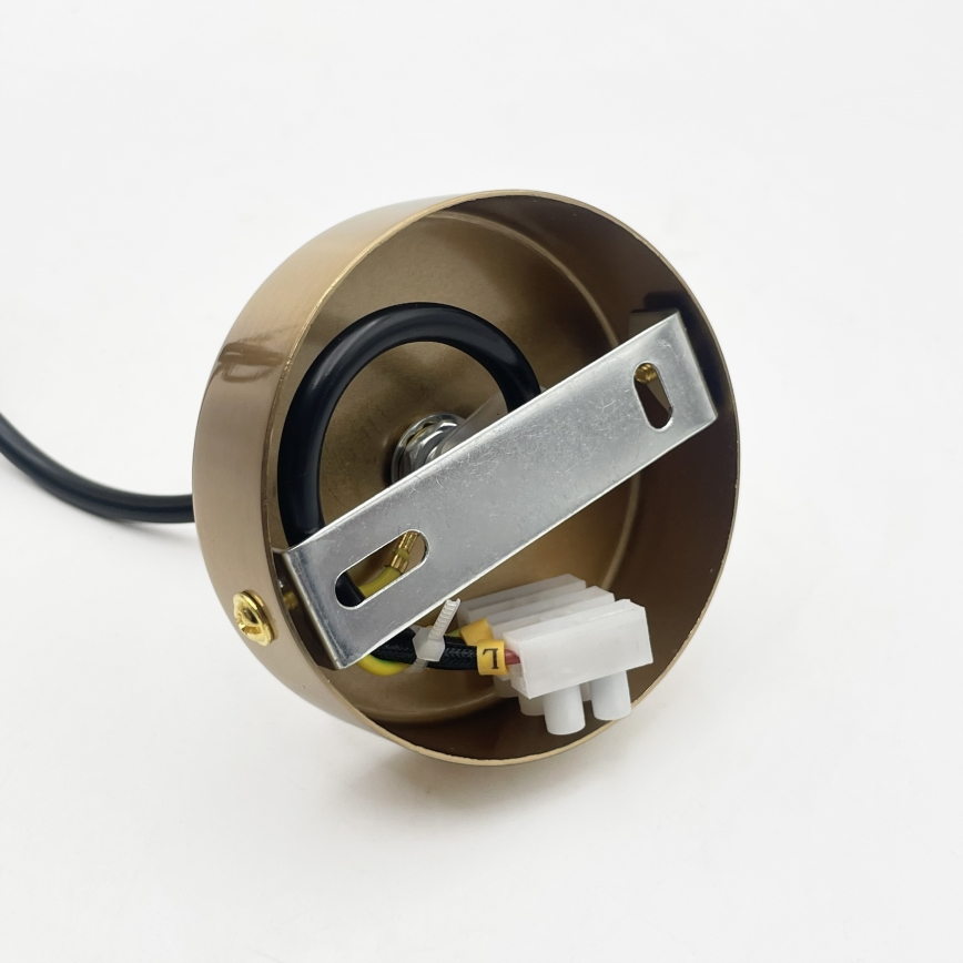 Suspension sur câble AMAYA 1xE27/15W/230V doré/beige fumé