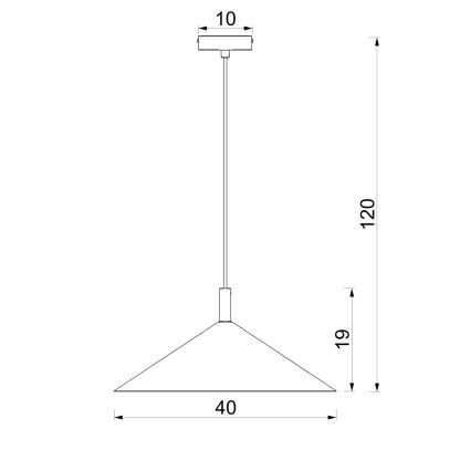 Suspension sur câble ANEGA 1xGX53/15W/230V Ø 40 cm bordeaux