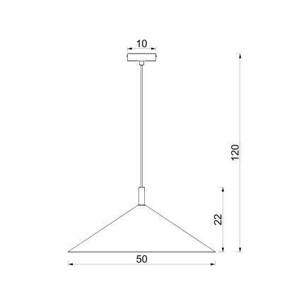 Suspension sur câble ANEGA 1xGX53/15W/230V Ø 50 cm bordeaux