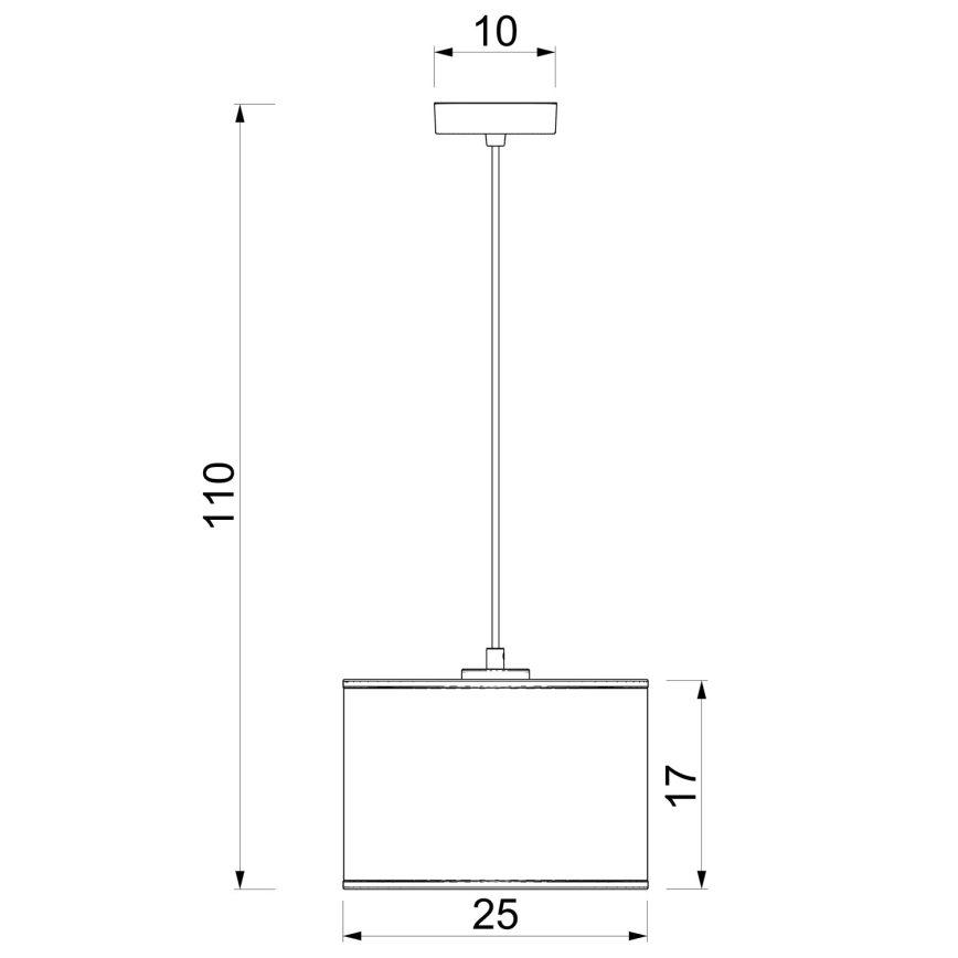 Suspension sur câble ARDEN 1xE27/15W/230V Ø 25 cm beige