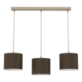 Suspension sur câble ARDEN 3xE27/15W/230V beige/marron